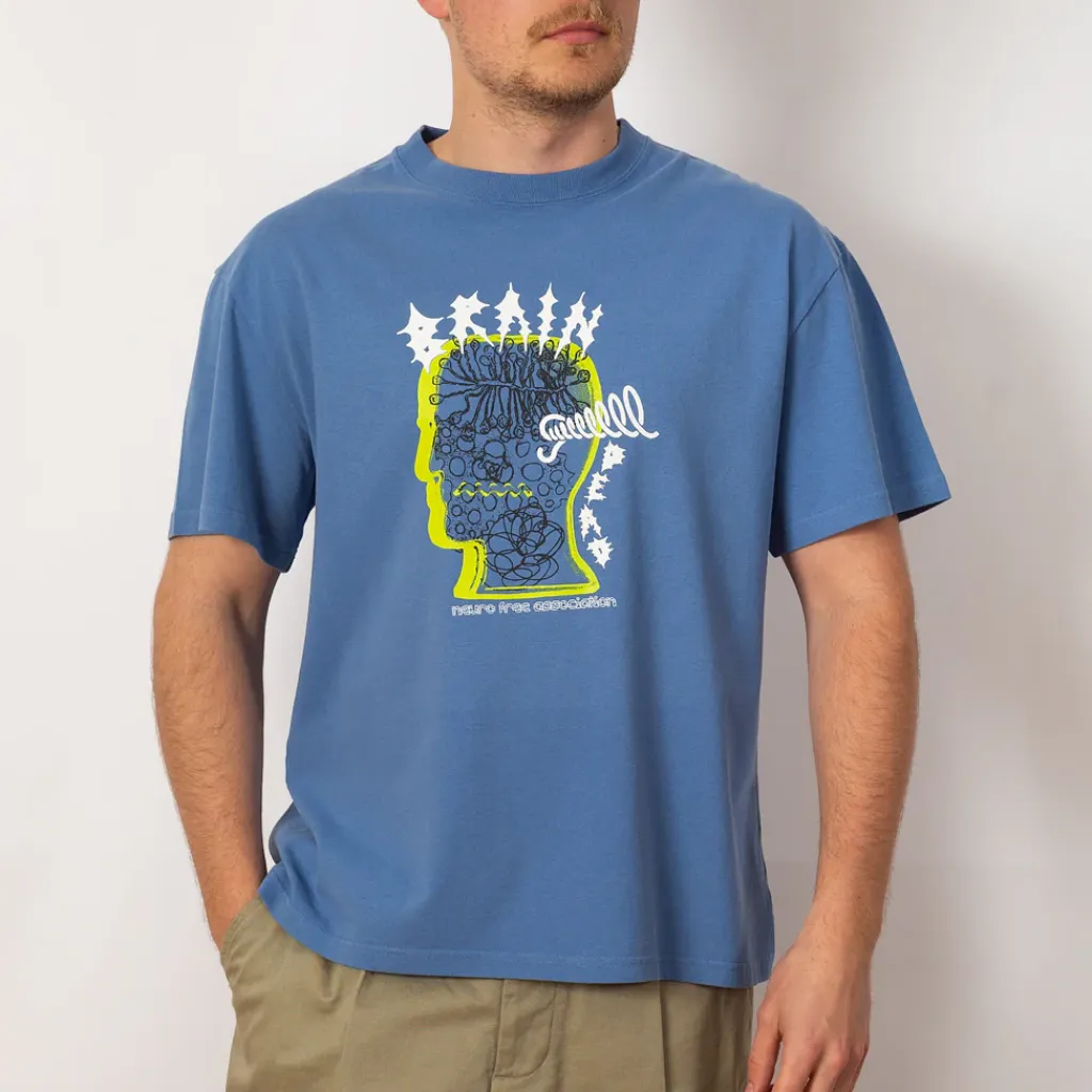 T-Shirts|Brain Dead Ringing Ear T-Shirt - Blue