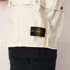 Jackets|Stone Island Ripstop Vest - Ivory (V0093)