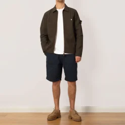 Shirts|Stone Island Ripstop Zip Overshirt - Military Green (V0054)