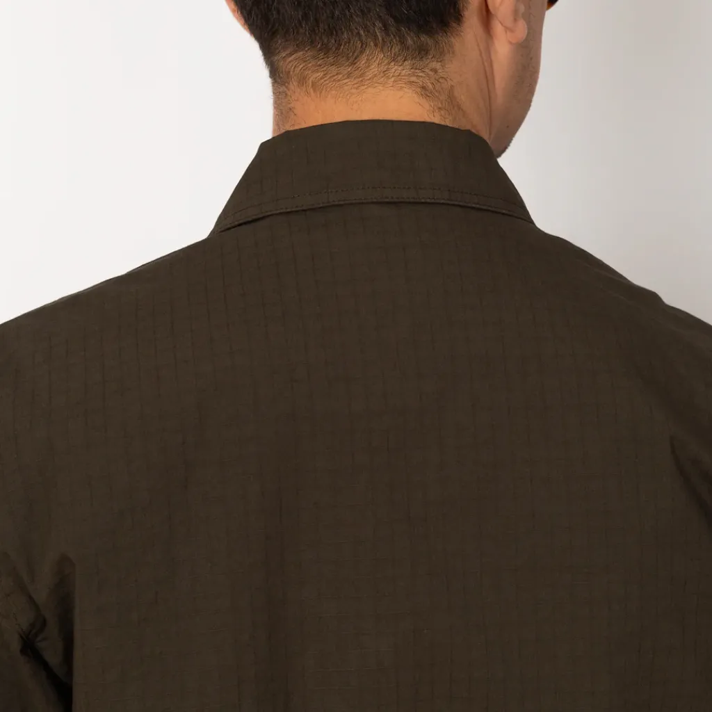 Shirts|Stone Island Ripstop Zip Overshirt - Military Green (V0054)