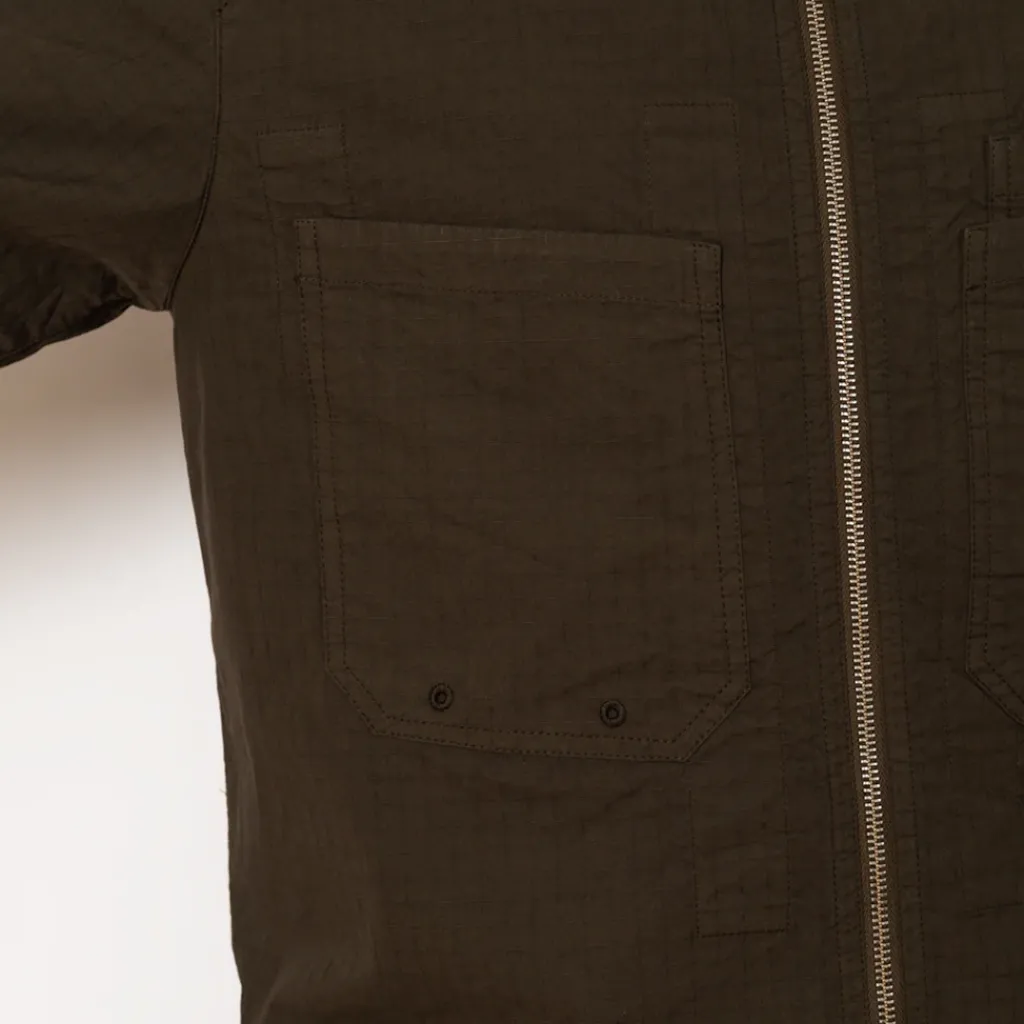 Shirts|Stone Island Ripstop Zip Overshirt - Military Green (V0054)