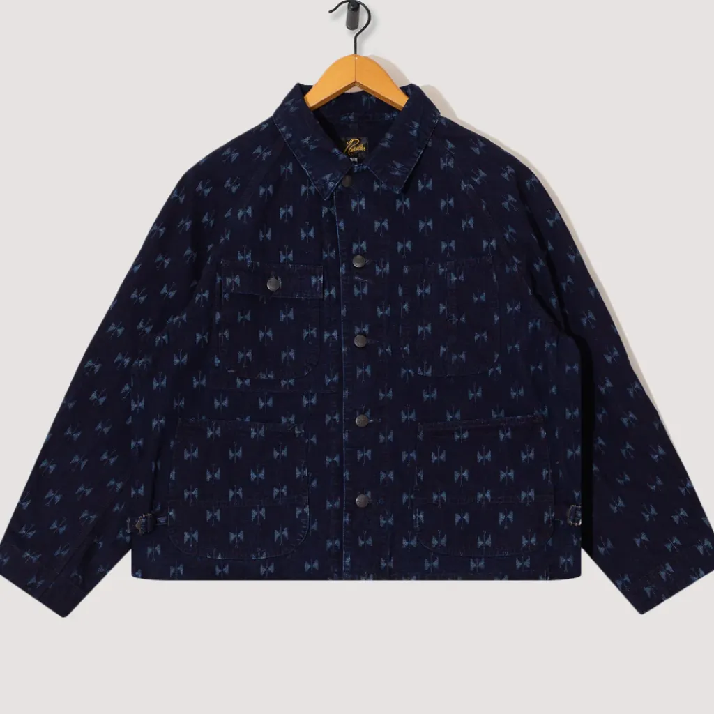 Jackets|Needles Short Coverall Jacket Printed Kasuri - Papillon
