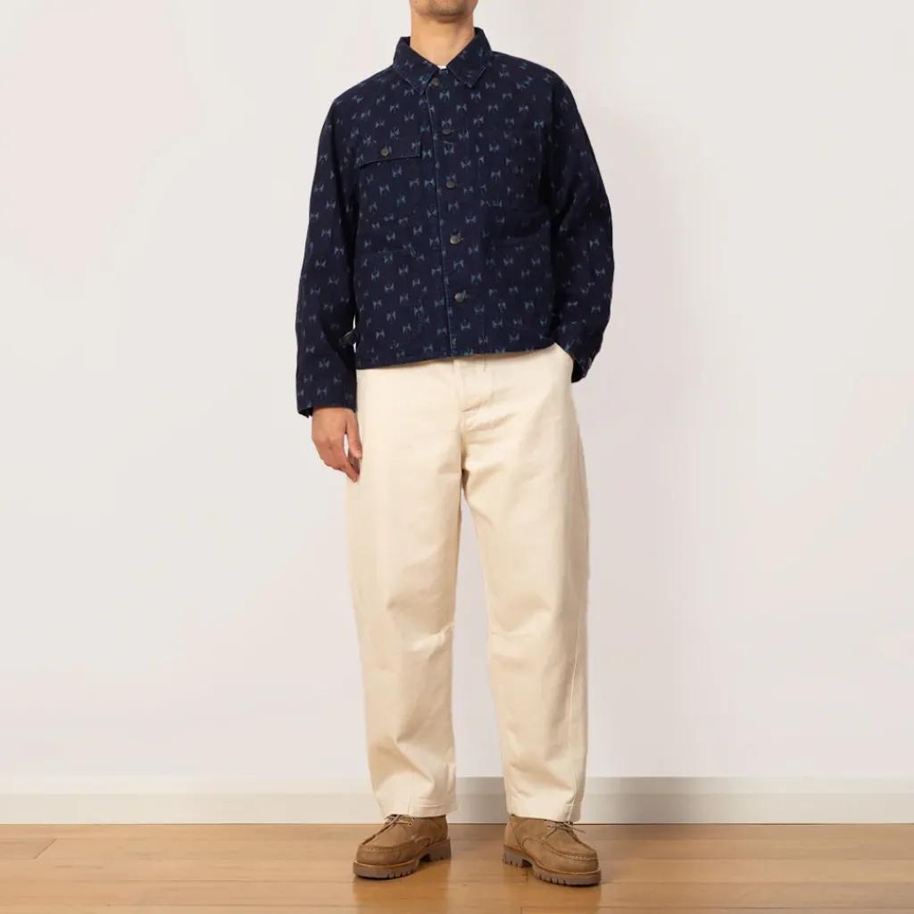 Jackets|Needles Short Coverall Jacket Printed Kasuri - Papillon