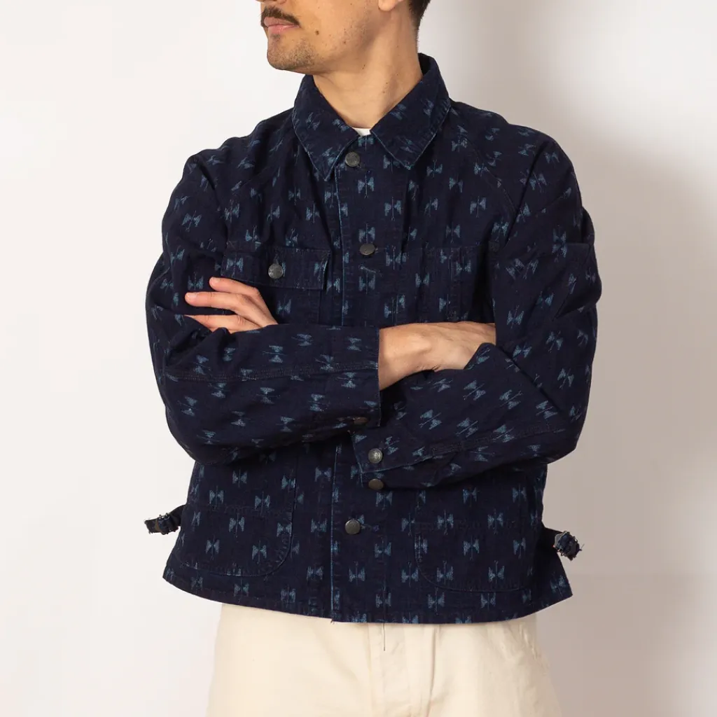 Jackets|Needles Short Coverall Jacket Printed Kasuri - Papillon