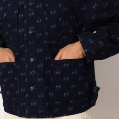 Jackets|Needles Short Coverall Jacket Printed Kasuri - Papillon