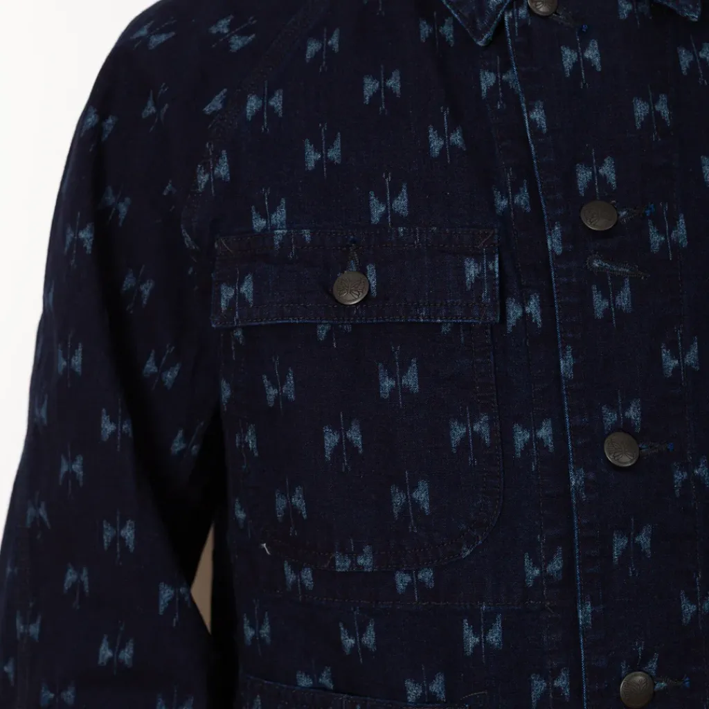 Jackets|Needles Short Coverall Jacket Printed Kasuri - Papillon