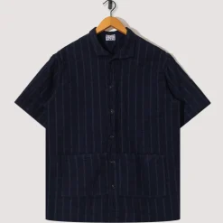 Shirts|Tender Co. Short Sleeve Flipped Collar Shirt - Hadal Blue