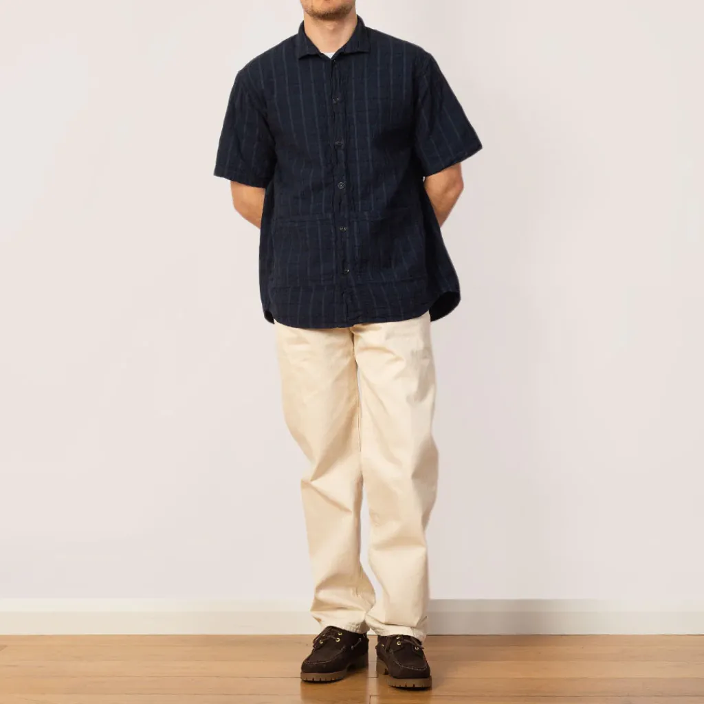 Shirts|Tender Co. Short Sleeve Flipped Collar Shirt - Hadal Blue