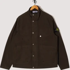 Jackets|Stone Island Short Stand Collar Jacket - Military Green