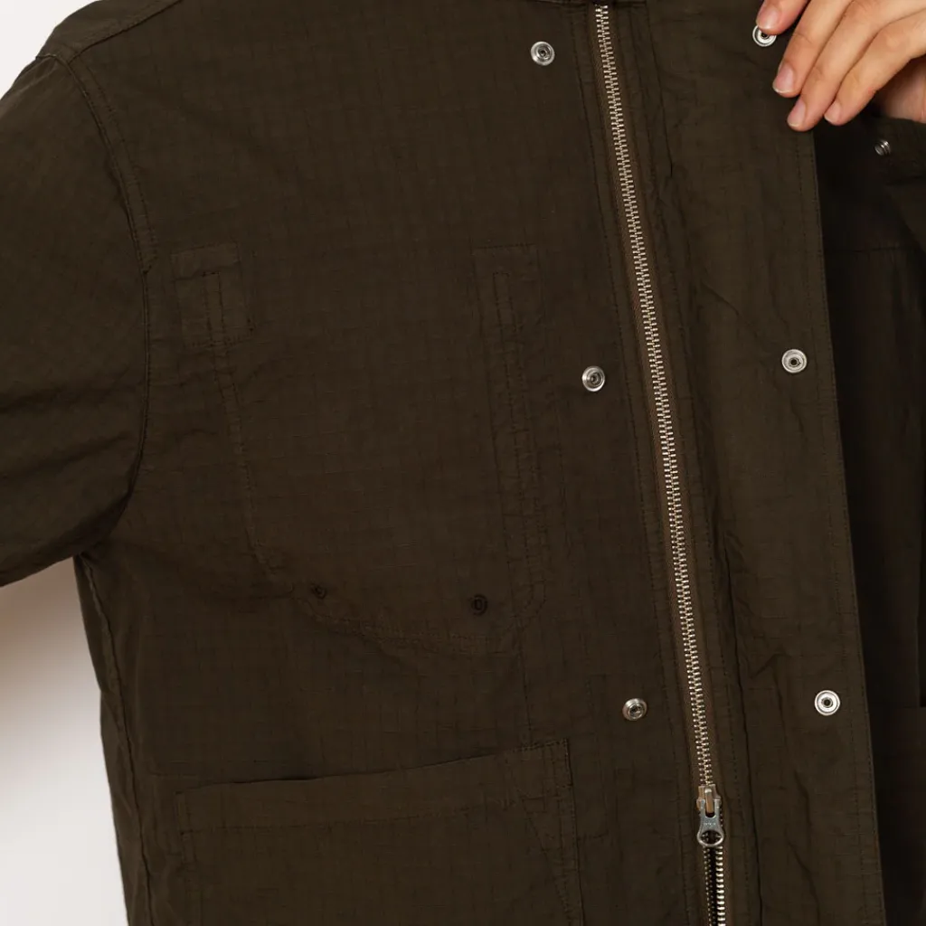Jackets|Stone Island Short Stand Collar Jacket - Military Green