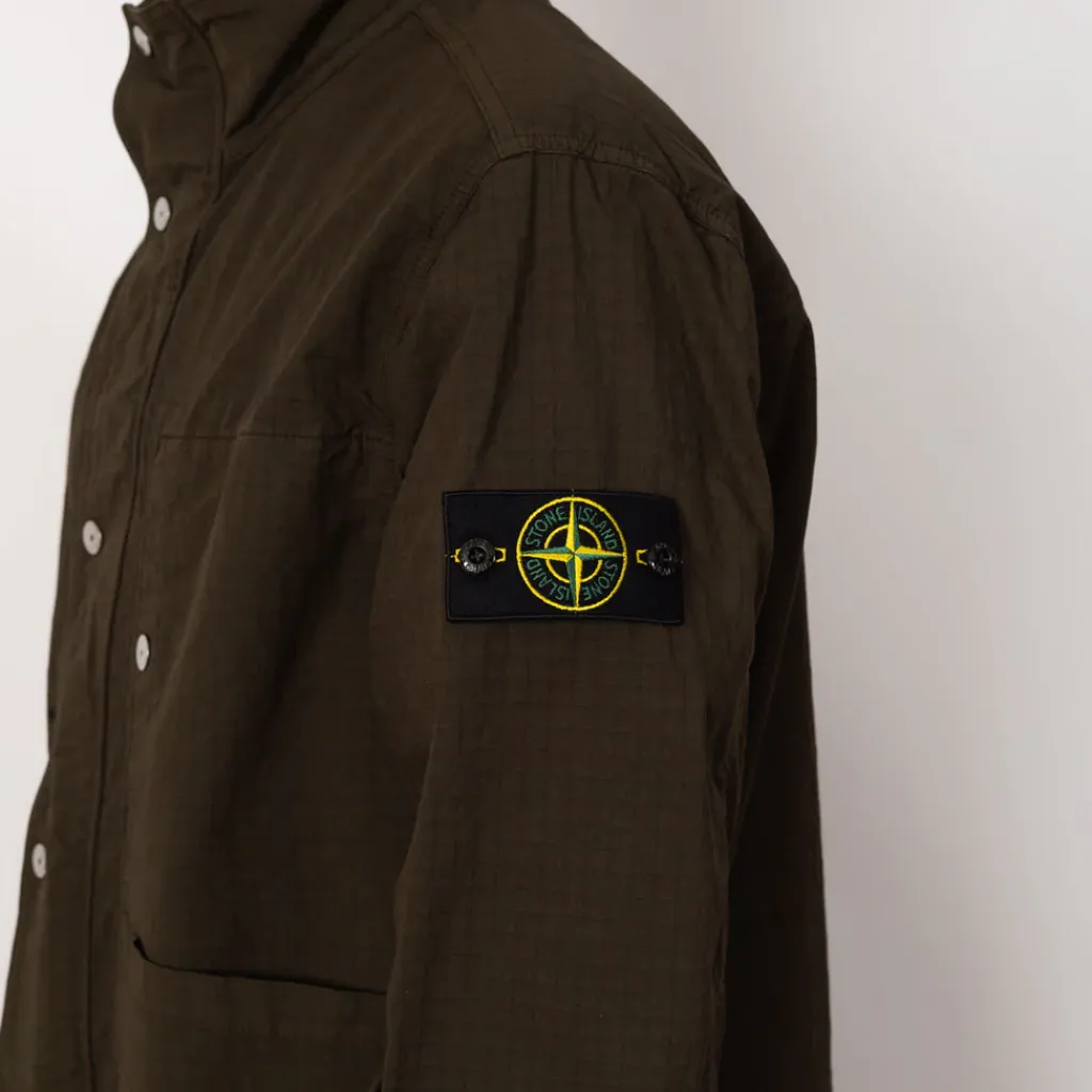 Jackets|Stone Island Short Stand Collar Jacket - Military Green