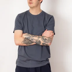 T-Shirts|Sunspel Single Jersey T-Shirt - Slate Blue