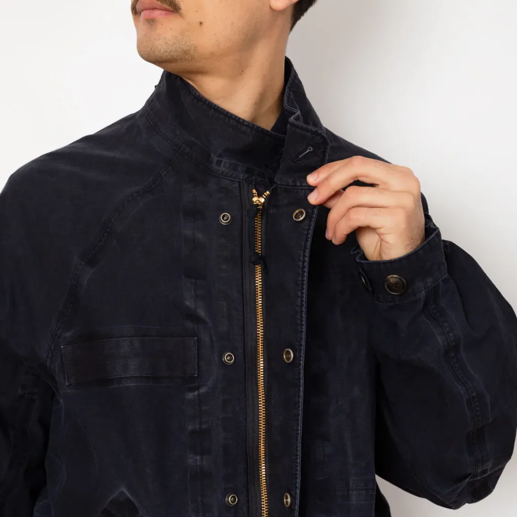 Jackets|Visvim Six-Five Fishtail Parka 3L Damaged - Navy