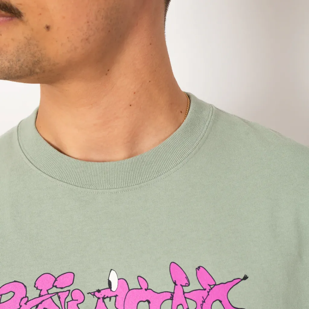 T-Shirts|Brain Dead Skram T-Shirt - Seafoam