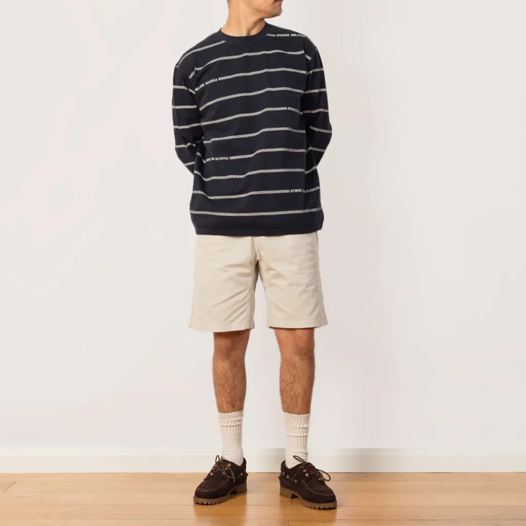 T-Shirts|Stone Island Marina Spell Out Sweatshirt - Navy Blue (V0020)