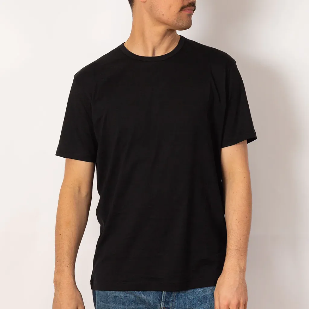 T-Shirts|Sunspel S/S Crew Neck T-Shirt - Black