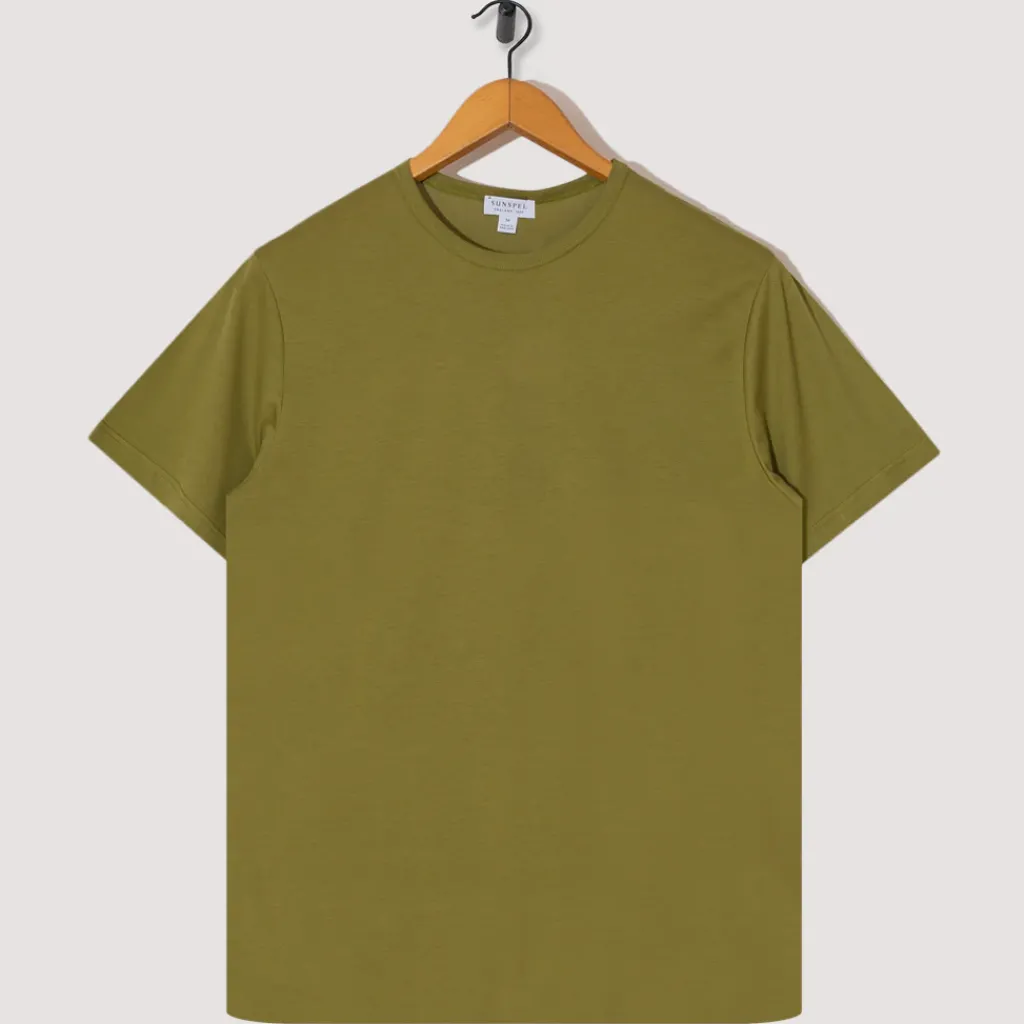 T-Shirts|Sunspel S/S Crew Neck T-Shirt - Matcha Green