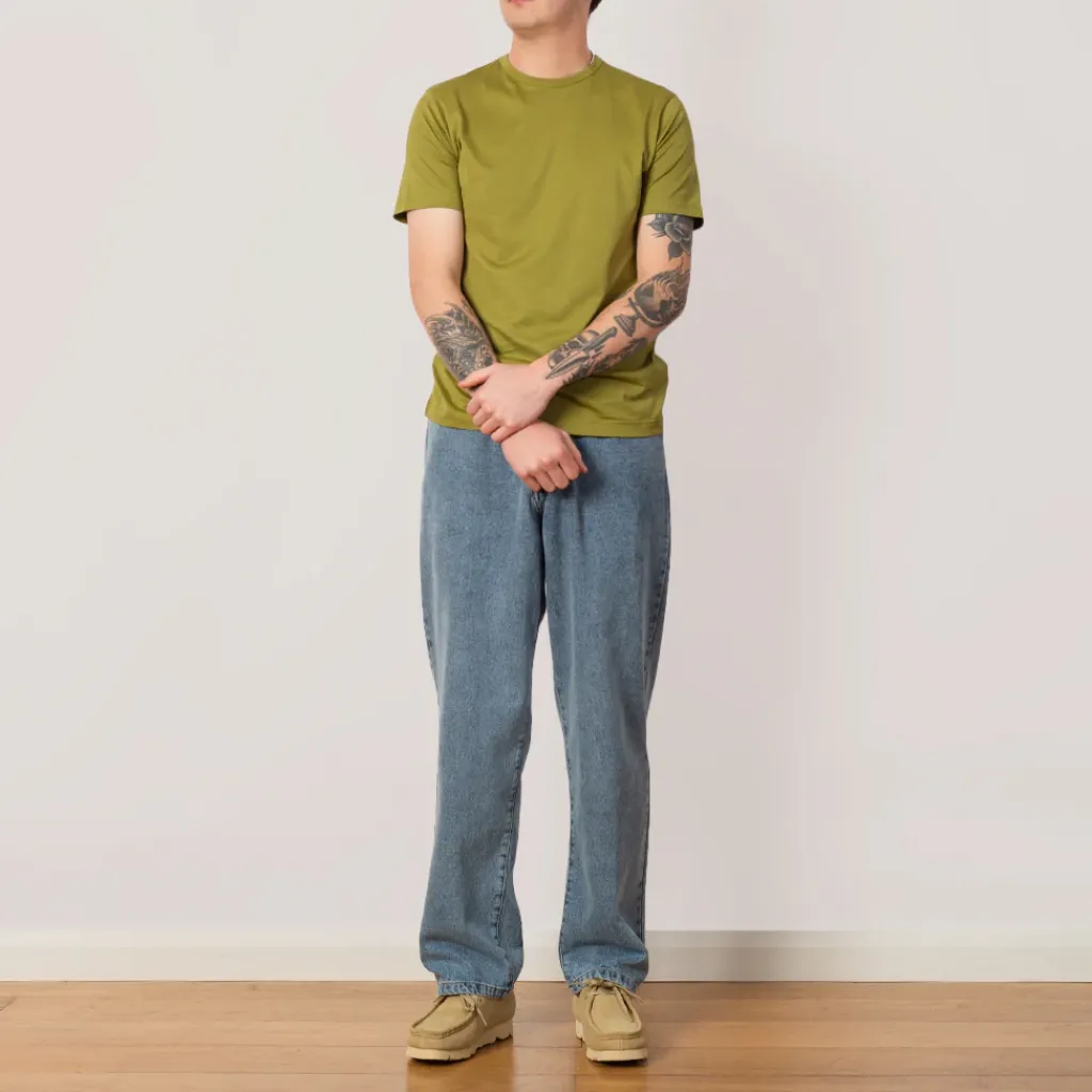 T-Shirts|Sunspel S/S Crew Neck T-Shirt - Matcha Green