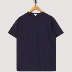 T-Shirts|Sunspel S/S Crew Neck T-Shirt - Navy