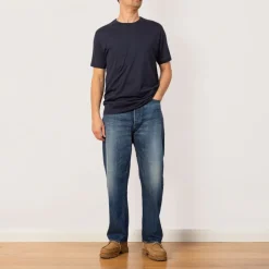 T-Shirts|Sunspel S/S Crew Neck T-Shirt - Navy