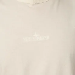 T-Shirts|Stone Island Stitch Logo T-Shirt - Ivory (V0093)