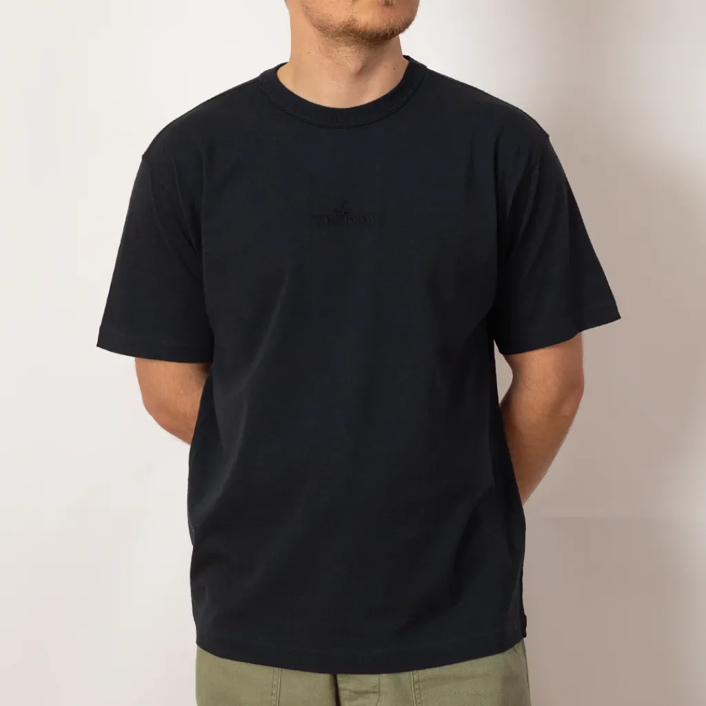 T-Shirts|Stone Island Stitch Logo T-Shirt - Navy Blue (V0020)