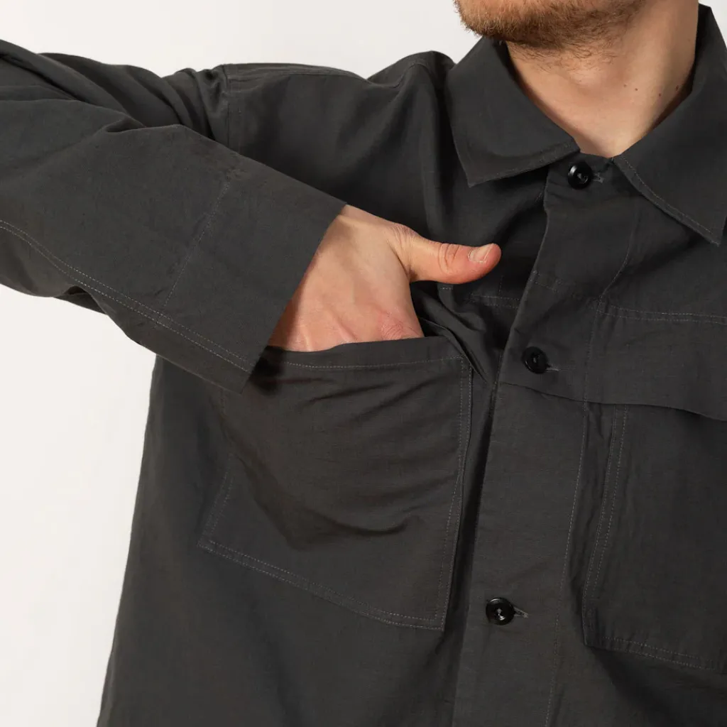 Shirts|MHL By Margaret Howell Storm Flap Shirt - Carbon