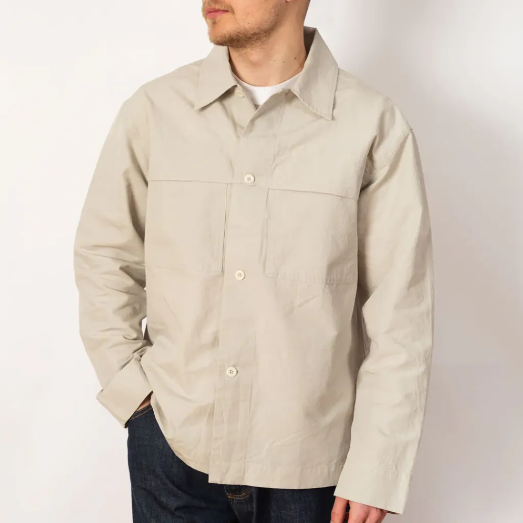 Shirts|MHL By Margaret Howell Storm Flap Shirt - Pale Stone