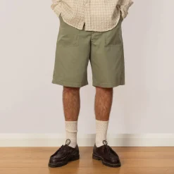 Trousers|OrSlow Summer Fatigue Short - Green
