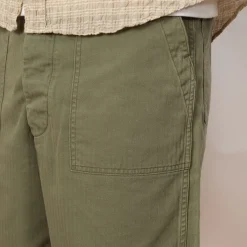Trousers|OrSlow Summer Fatigue Short - Green
