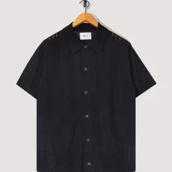 Shirts|NN07 Thor S/S Cardigan 6584 - Deep Navy