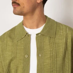 Shirts|NN07 Thor S/S Cardigan 6584 - Evergreen