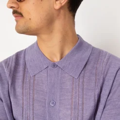 Shirts|NN07 Thor S/S Cardigan 6584 - Violet
