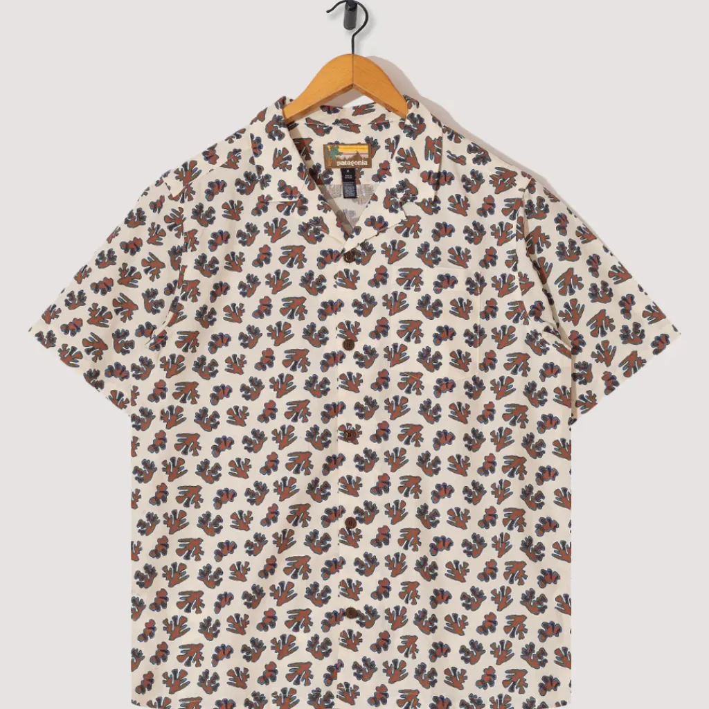 Shirts|Patagonia Tidal Threads Camp Shirt - Coral Wool White