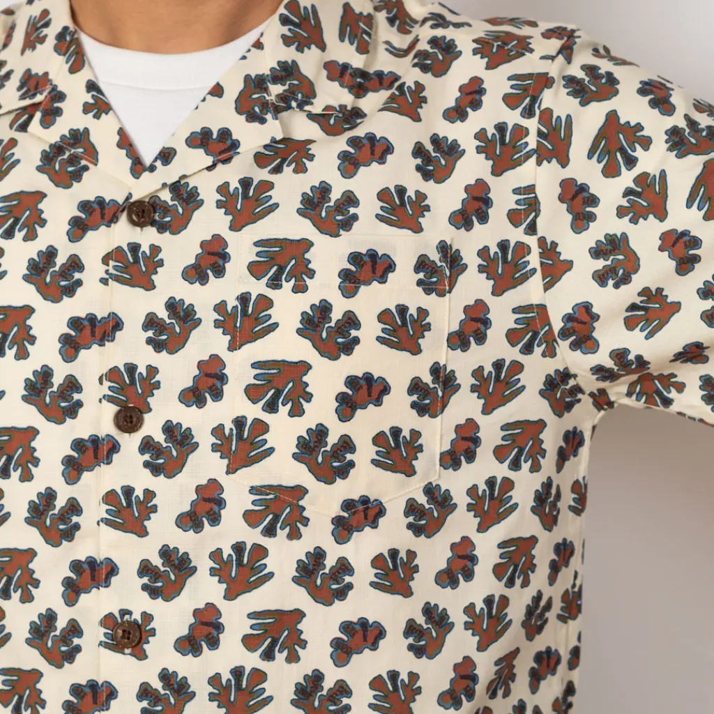 Shirts|Patagonia Tidal Threads Camp Shirt - Coral Wool White
