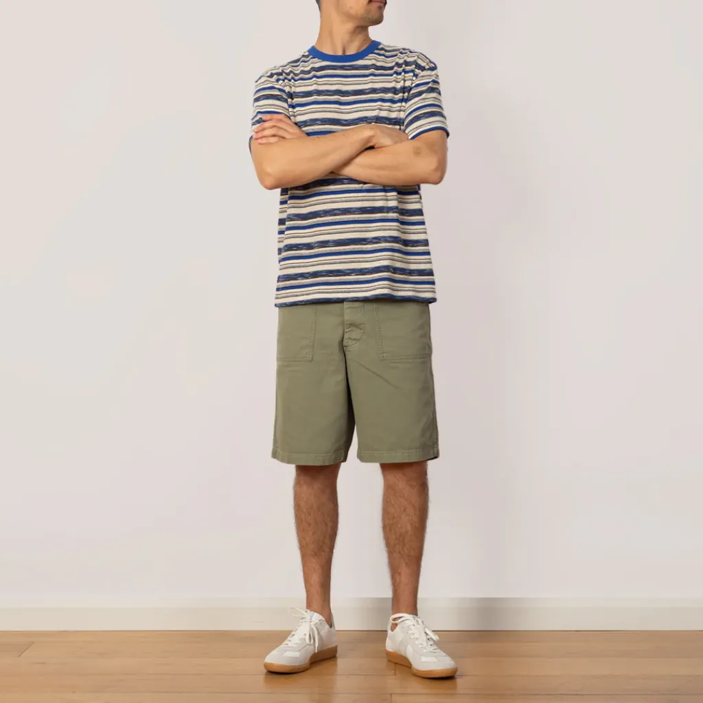 T-Shirts|Brain Dead Toni Stripe T-Shirt - Blue Multi