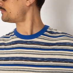 T-Shirts|Brain Dead Toni Stripe T-Shirt - Blue Multi