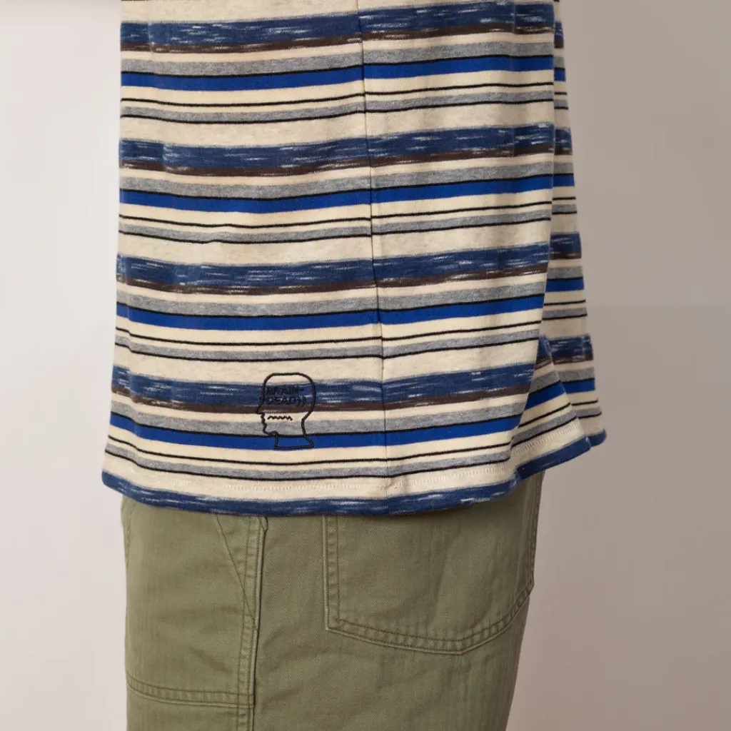 T-Shirts|Brain Dead Toni Stripe T-Shirt - Blue Multi