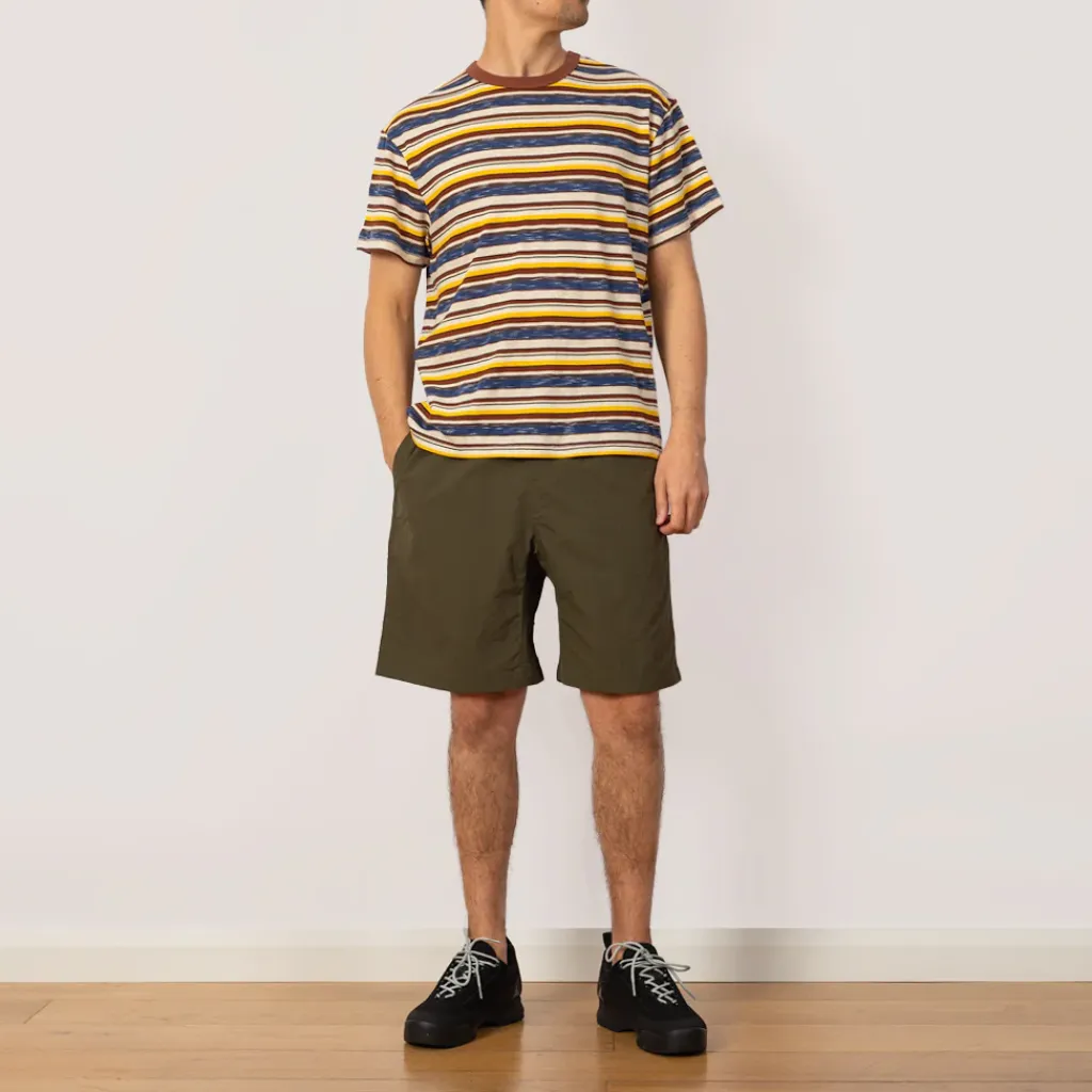 T-Shirts|Brain Dead Toni Stripe T-Shirt - Yellow Multi