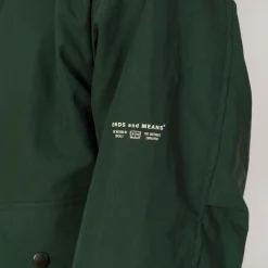 Jackets|Ends and Means Travel Half Parka - Woods Green