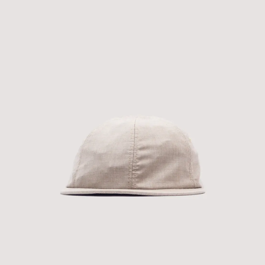 Headwear|Found Feather Tropical Wool 6 Panel Cap - Beige