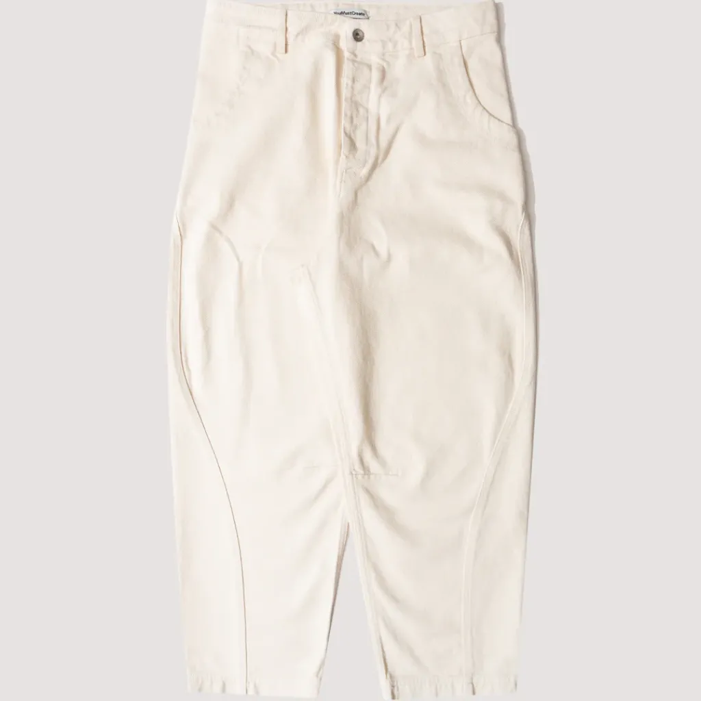 Trousers|You Must Create Twisted Trouser - Ecru
