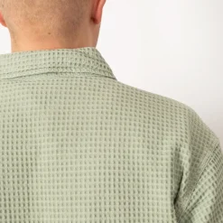 Shirts|Brain Dead Waffle Button Front Shirt - Stone