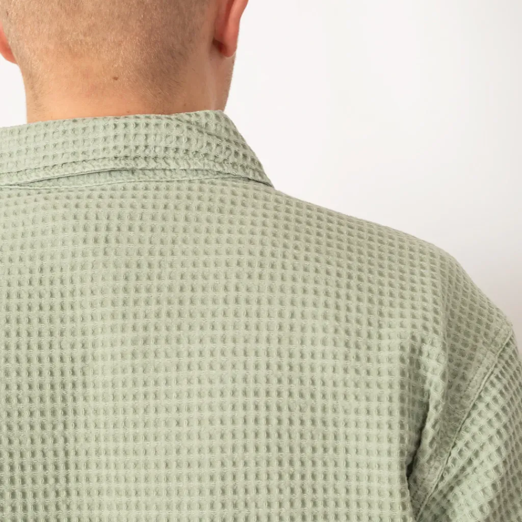 Shirts|Brain Dead Waffle Button Front Shirt - Stone