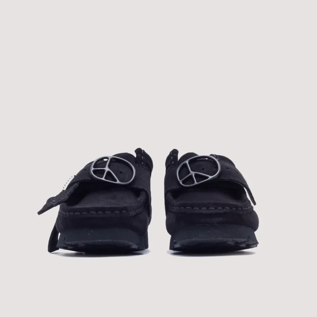 Footwear|Clarks X Needles Wallabee Strap Lo - Black Suede