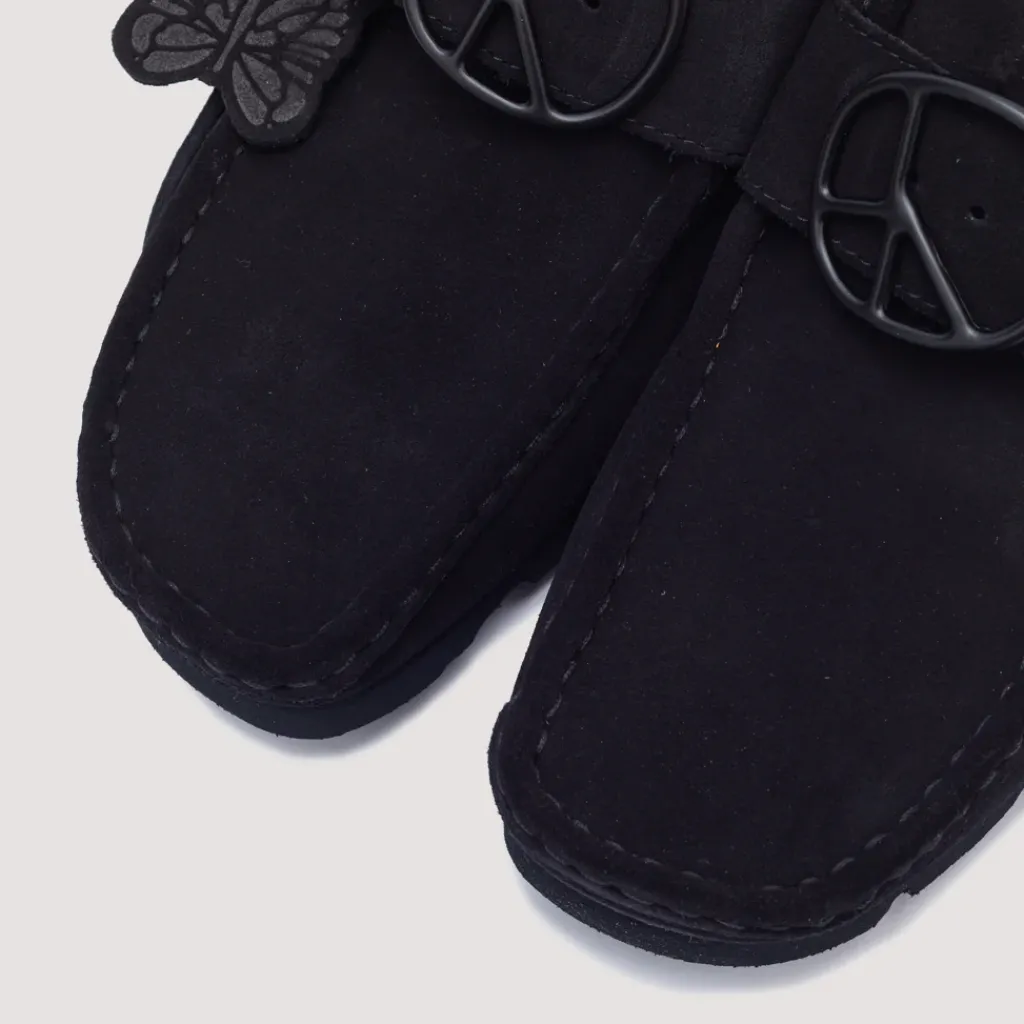 Footwear|Clarks X Needles Wallabee Strap Lo - Black Suede