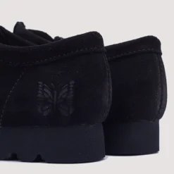 Footwear|Clarks X Needles Wallabee Strap Lo - Black Suede