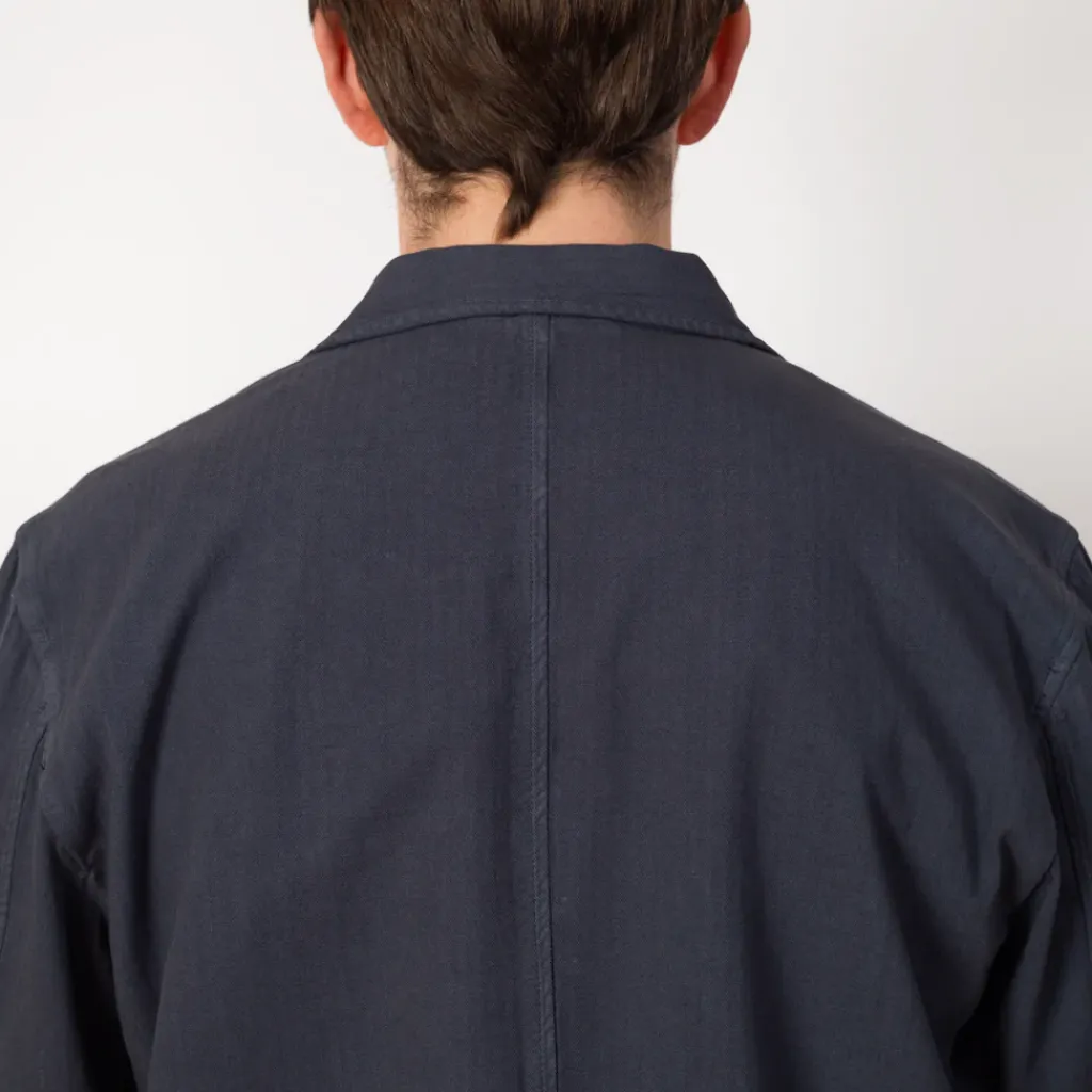Jackets|Folk Wide Fit Blazer - Soft Navy Herringbone