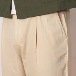 Trousers|Folk Wide Fit Trouser - Pumice Herringbone