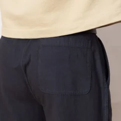 Trousers|Folk Wide Fit Trouser - Soft Navy Herringbone